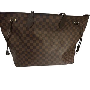 Louis Vuitton 2018 Damier Ebene Neverfull MM w Pouch (JD0138)